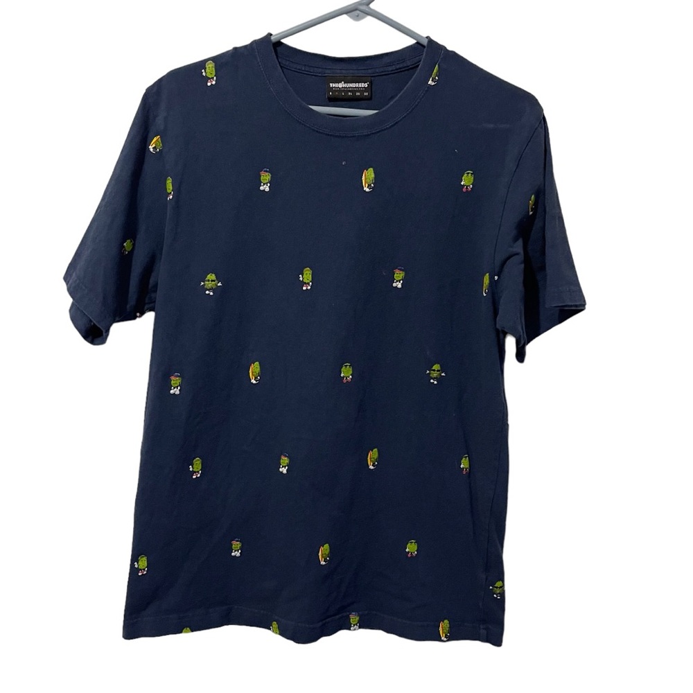 The Hundreds Shirt Men Medium Blue Cotton Lightweight‎ Casual Short Sleeve Tee